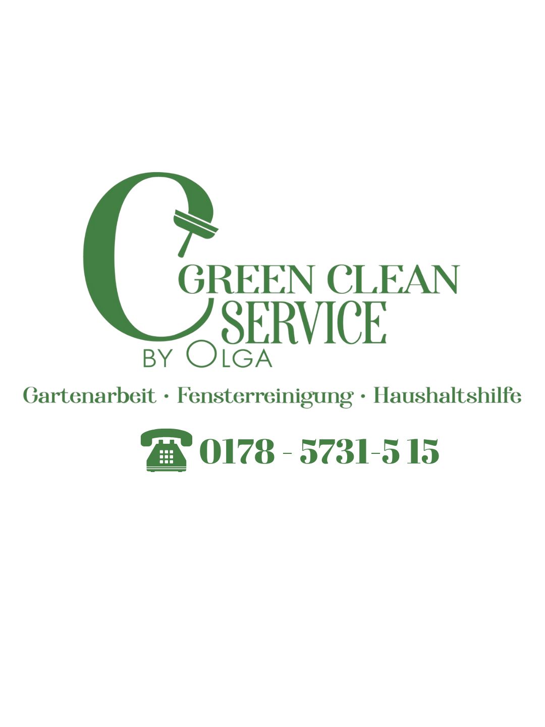 Green Clean Service by Olga Logo
